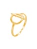 Steel_Art Schlichter Ring Damen Pupie silberfarben in goldfarben