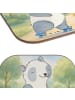 Mr. & Mrs. Panda Glas-Untersetzer Panda Inliner fahren Design oh... in Weiß