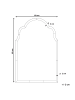 Beliani Wandspiegel NORVILLE in Kupfer - (W) 60 x (H) 89 x (L) 2 cm