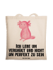 Mr. & Mrs. Panda canvas tasche Axolotl Niedlich mit Spruch in Creme