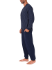 NORMANN Langarm Schlafanzug Pyjama Bündchen print - 86572 in navy