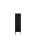 SalesFever Highboard aus Eiche Echtholzfurnier mit Stauraum und Metallgestell in Schwarz