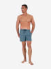 HOM Boxer-Badehose Beach Boxer Cappuccino in blue print