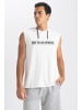 DeFacto Tanktop SLIM FIT in Ecru