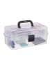 relaxdays Aufbewahrungsbox in Transparent/ Schwarz - (B)33 x (H)14,5 x(T)19 cm