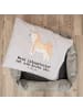 Mr. & Mrs. Panda Hundecouch Akita Inu Lebensretter mit Spruch in Grau Pastell
