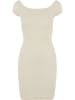 Urban Classics Urban Classics Damen Ladies Off Shoulder Rib Dress in whitesand