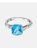 Diamant L'éternel Ring aus 375 Weißgold mit Diamant mit Topas