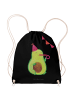 Mr. & Mrs. Panda Gym Bag Avocado Party Zeit ohne Spruch in Schwarz