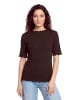 CARTOON Halbarm-Shirt mit Kragen in Dunkelbraun