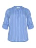 KAFFE curve Langarm-Bluse KCsida in Blue / Light Blue Stripe