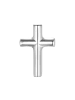 Glanzstücke München Piercing Kreuz aus Sterling Silber in silber