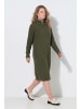 Ulla Popken Midikleid in dunkel khaki