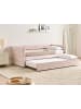 Beliani Einzelbett CHAVONNE in Rosa - (W) 99 x (H) 76 x (L) 218 cm