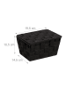 relaxdays 10 x Aufbewahrungskorb in Schwarz - (B)19,5x (H)10,5 x (T)14,5 cm