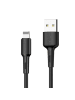 COFI 1453 Lade- und Datenkabel USB zu iOS Geräte 30cm 2.4A Output in Schwarz