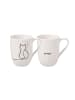 Villeroy & Boch 2er Set Kaffeebecher Cat Statement 280 ml weiß in weiß