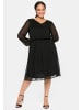 sheego Chiffonkleid in schwarz