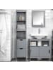 SoBuy Badezimmerschrank in Mattgrau - (W) 36 x (H) 145 x (L) 99 cm