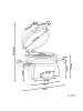 Beliani Holzkohlegrill KAMADO in Blau - (W) 54 x (H) 48 x (L) 35 cm