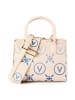 Valentino Samba Re Print Shopper Tasche 25 cm in ecru-bluette