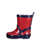 Playshoes Gummistiefel uni in Rot/Marine