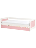 Beliani Tagesbett GRAVELINES in Rosa/Weiß - (W) 96 x (H) 63 x (L) 206 cm
