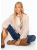 SASSYCLASSY Feinstrick Cardigan mit V-Ausschnitt in Beige