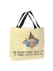 Mr. & Mrs. Panda Shopper Fledermaus Zauberer mit Spruch in Gelb Pastell