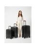 Redolz Essentials 18 4 Rollen Kofferset 3-teilig mit Dehnfalte metallic-black shiny