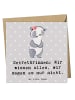 Mr. & Mrs. Panda Doppelkarte Sekretärin Geheimnisträgerin mit Sp... in Grau Pastell