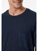 Schiesser Pyjama lang für Herren in dunkel-blau
