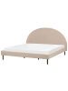 Beliani Doppelbett MARGUT in Beige - (W) 196 x (H) 116 x (L) 214 cm