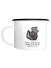 Mr. & Mrs. Panda Emaille Tasse Stinktier  mit Spruch in Weiß