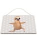 Mr. & Mrs. Panda Deko Schild Faultier Yoga ohne Spruch in Grau Pastell