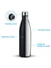 Intirilife Isolierflasche - 750ml in SCHWARZ