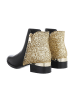 Ital-Design Stiefelette in Schwarz und Gold