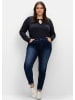 sheego Stretch-Jeans in dark blue denim