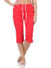 NORMANN Damen Pyjama Capri-Hose kurz Mix & Match in pink