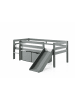 58 aufm Kessel KOJENBETT mit Rutsche Karolina 208x83x175 aus Massivholz in Grau