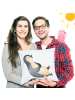 Mr. & Mrs. Panda Kissen 40x40 Pinguin Lachen ohne Spruch in Weiß