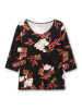 sheego 3/4-Arm-Shirt in rot gemustert
