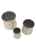Mauro Ferretti Silberne Metall-Pflanztöpfe, 3er-Set, ø 35x38,5-27,5x33-18,5x26,5 cm