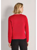 MADELEINE Eleganter Baumwollpullover mit Noppenstruktur in rot