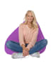 Lumaland Luxury Fluffy Sitzsack Webplüsch Beanbag 120L Kinder Füllung Lila