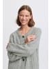b. young BYNELLO CARDIGAN - loose fit in Mid Grey Melange