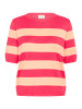 Kaffe Strickpullover KAlizza Regular fit in Rasberry/Peach Wide Stripe