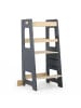 relaxdays Lernturm in Anthrazit/ Natur - (B)40 x (H)90 x (T)44 cm