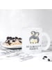 Mr. & Mrs. Panda Glas Pinguine Kuscheln mit Spruch in Transparent