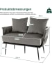 COSTWAY 2-Sitzer Sofa in Grau